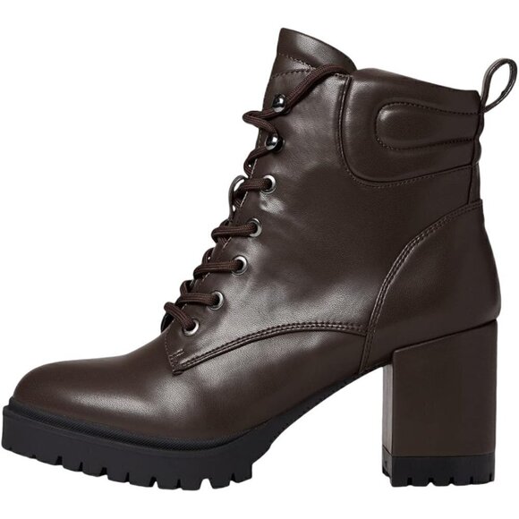 Aerosoles Esen Brown Lace Up Ankle Combat Boots Size 9  Faux Leather  $165 New - Picture 1 of 6